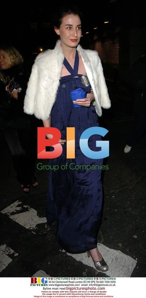 Erin O'Connor leaving Christmas party