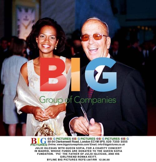 Julio Iglesias and Queen Sofia at Charity Concert