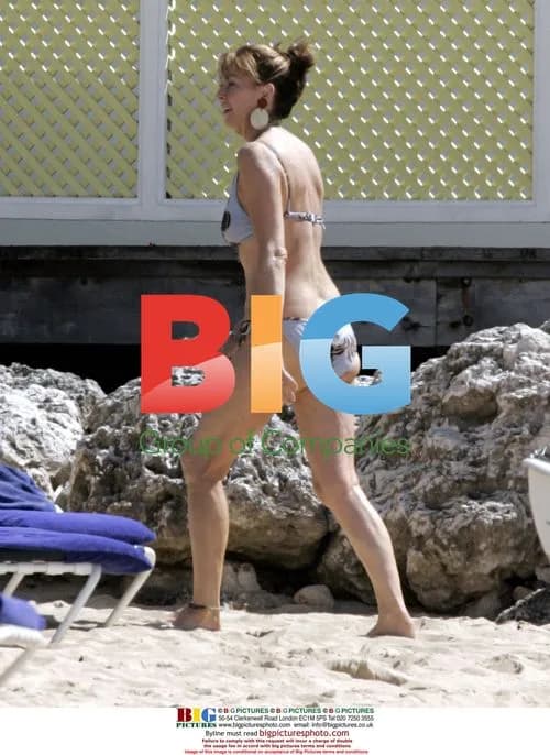 Sharon Maughan Stretches on Caribbean Vacation