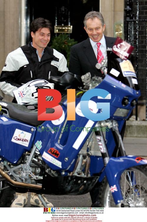 Tony Blair and Charles Heatly Attend Dakar Rally Press Conference