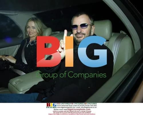 Ringo Starr and wife arrive at Elton John's Civil Partnership