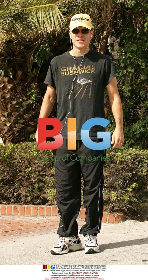Matt Damon Jogs in Miami