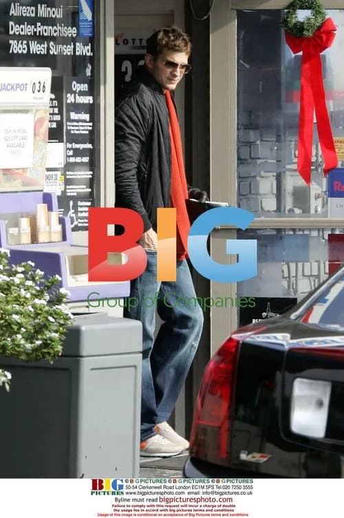 Ashton Kutcher at Gas Station
