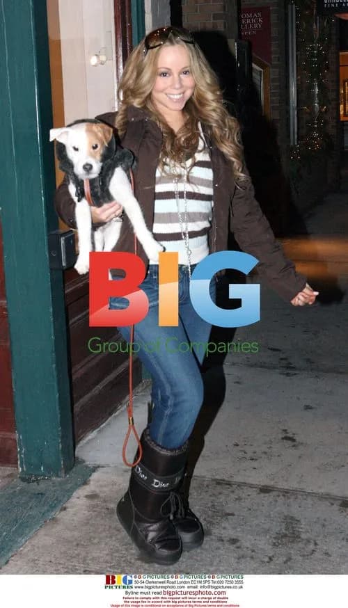Mariah Carey out with dog and horse in Aspen
