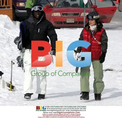 Heidi Klum and Seal Skiing in Aspen