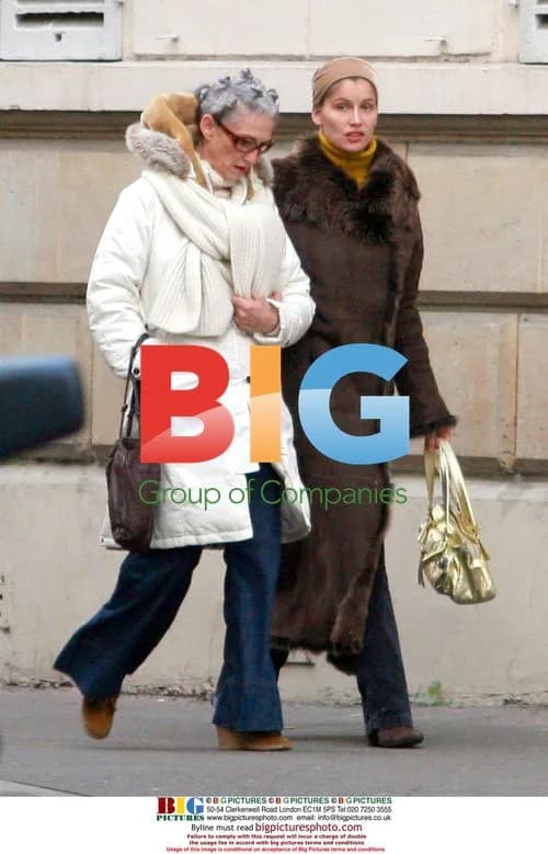 Laetitia Casta and mother walk in Paris