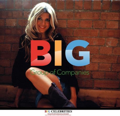 Model Becki Burrows at London photo shoot