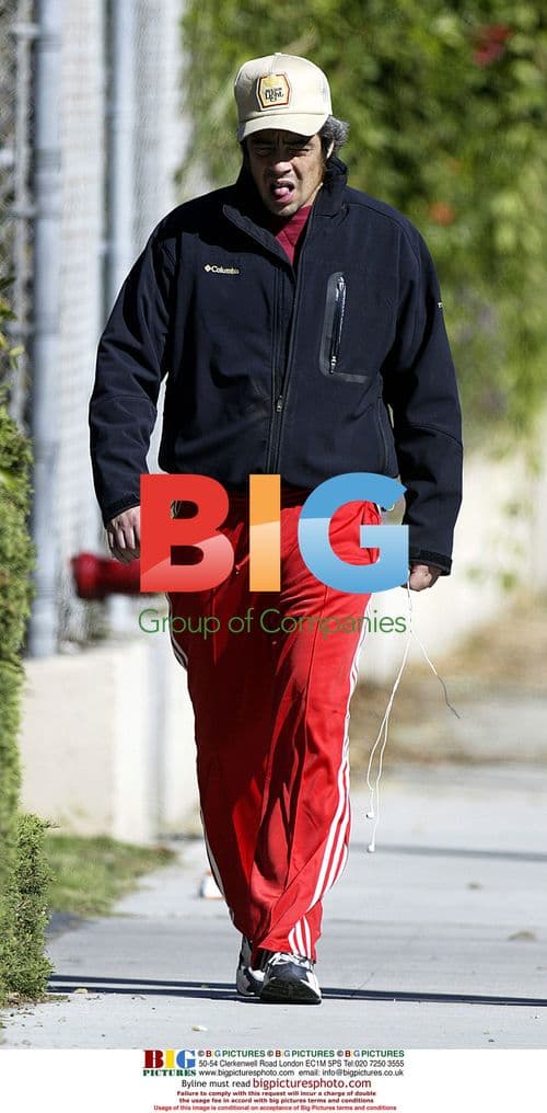 Benicio Del Toro Struggles at Brentwood Country Club