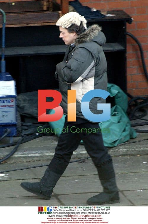 Alan Davies and Jennifer Ellison on break from "The Brief"