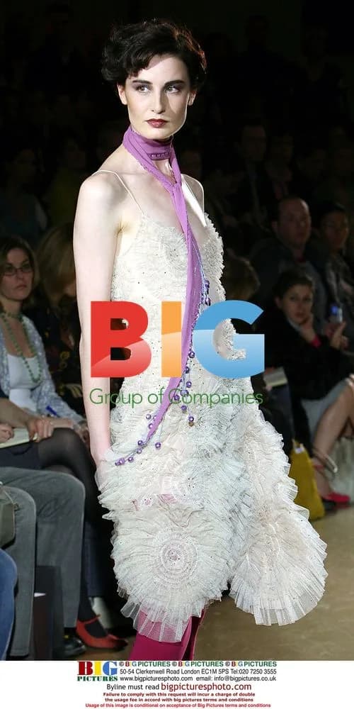 Erin O'Connor at Jenny Packham Fashion Show