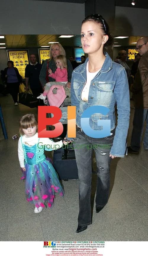 Kerry Katona Arrives at Manchester Airport