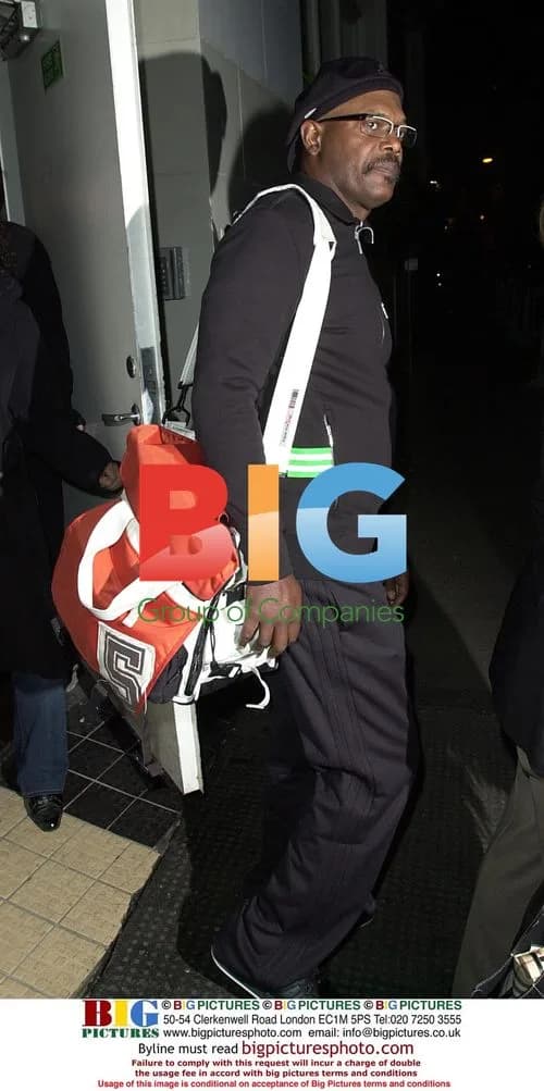 Samuel L. Jackson leaving movie screening