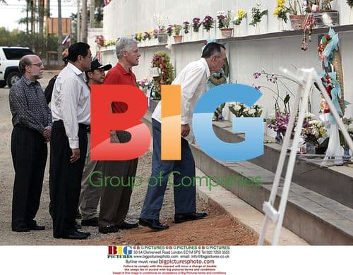 Former Presidents Clinton and Bush at Tsunami Memorial