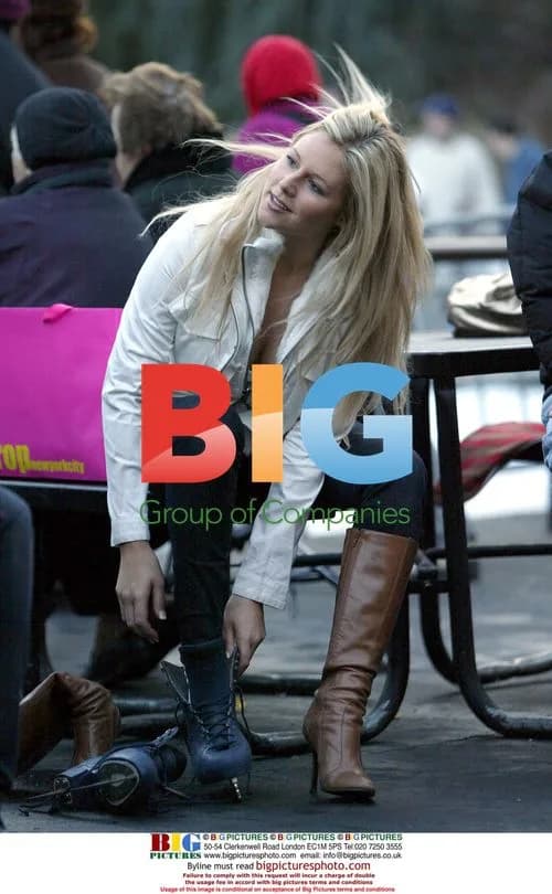 Abi Titmuss Ice Skating in New York