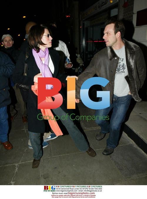 Christian Slater and Wife Ryan Hadden Leaving London Club