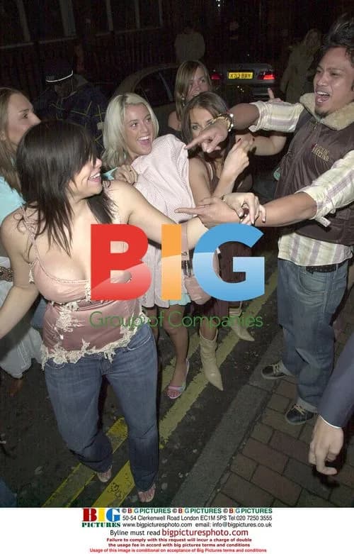 Jade Goody and friends partying in London