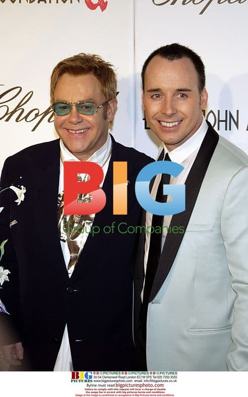 Elton John and David Furnish at Elton John Oscar Party