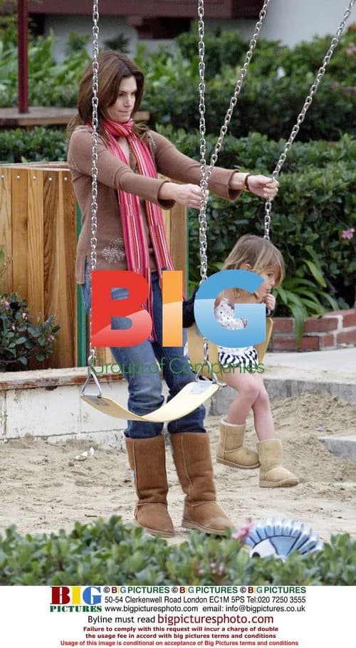 Cindy Crawford and daughter Kaia on playground