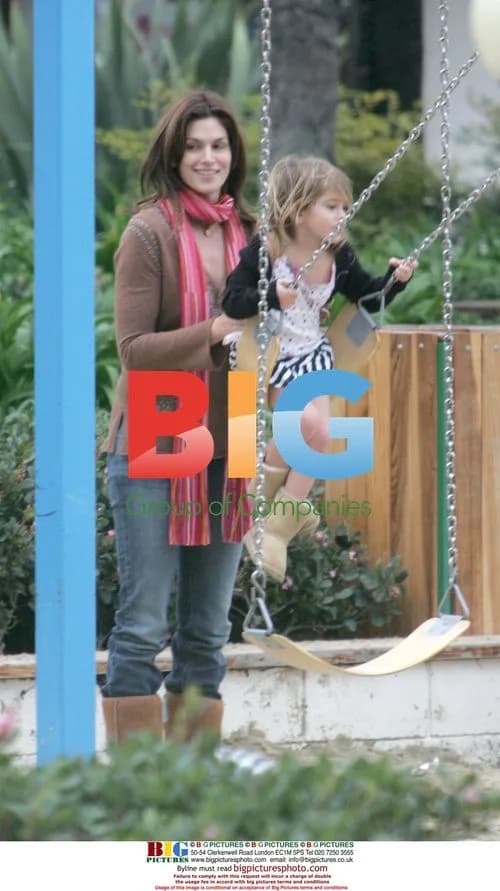 Cindy Crawford and Daughter Visit Playground