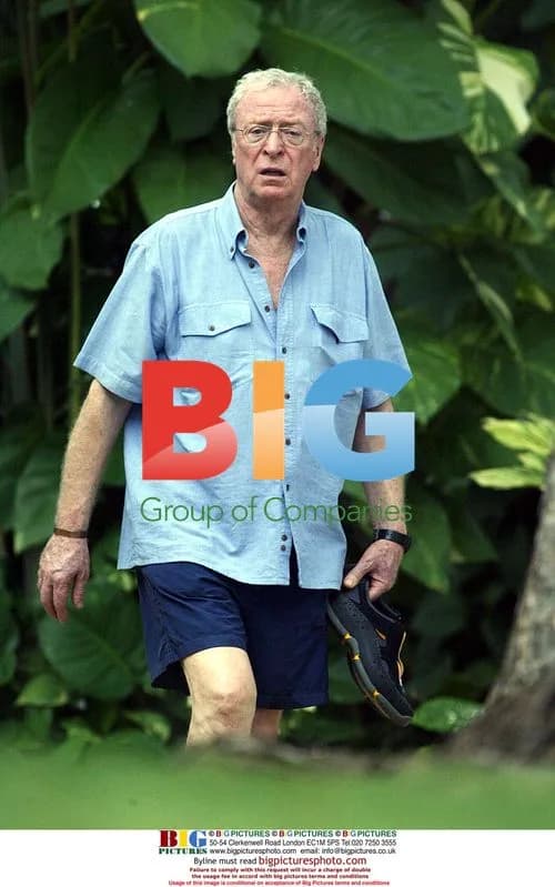 Michael Caine on Sandy Lane Beach, Barbados