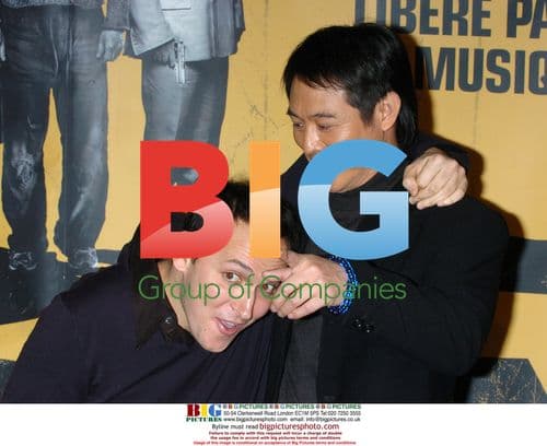 Jet Li and Louis Leterrier at "Danny the Dog" premiere