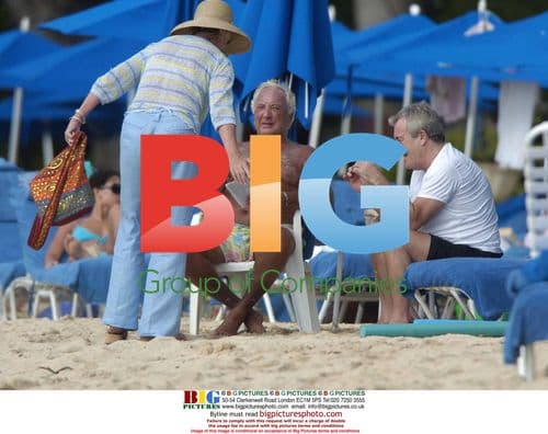 Director Michael Winner on vacation in Caribbean