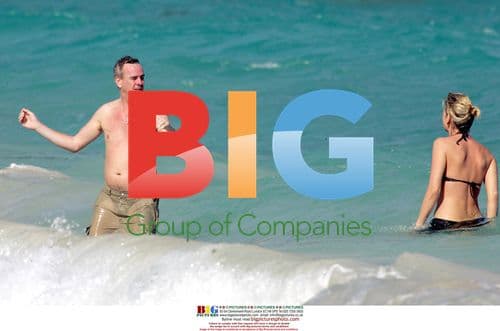 Fatboy Slim and Zoe Ball Splash in Mustique