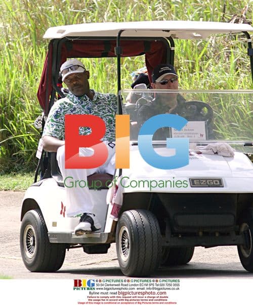 Samuel Jackson at Mercedes Golf Championships