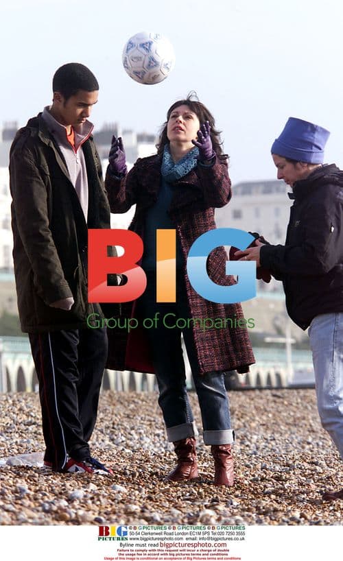 Julie Graham and Dominick Baron on set of 'William and Mary'