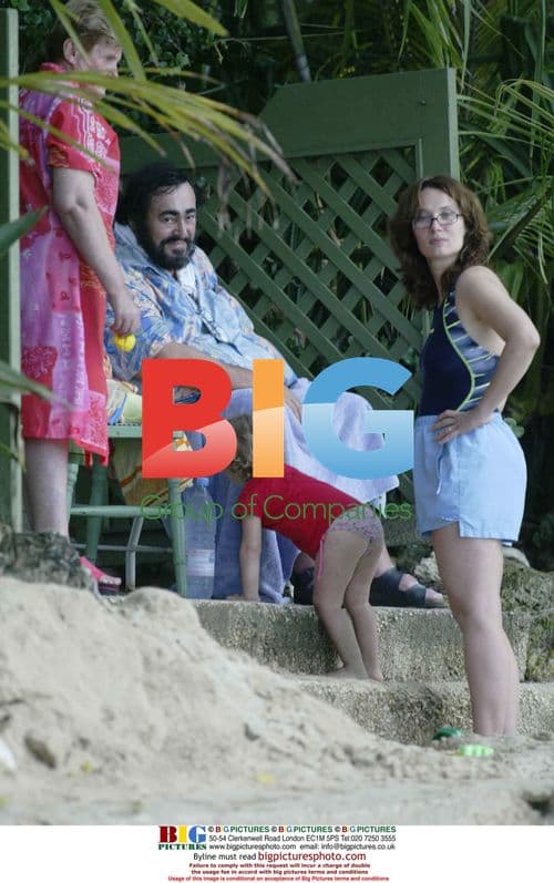 Pavarotti and Family at Caribbean Beach