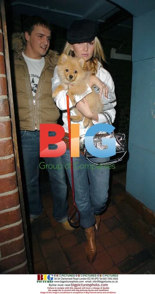 Jennifer Ellison and boyfriend out with dog