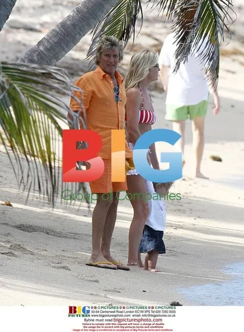 Rod Stewart and Penny Lancaster in St Barths