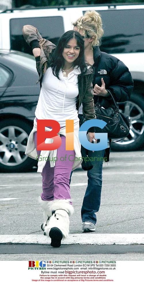 Michelle Rodriguez Strolls with Friends