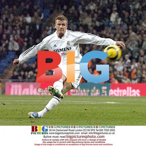 David Beckham at Real Madrid Match