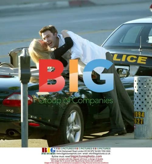 Ben Affleck and Rebecca Romaijn Stamos filming "Man about Town"