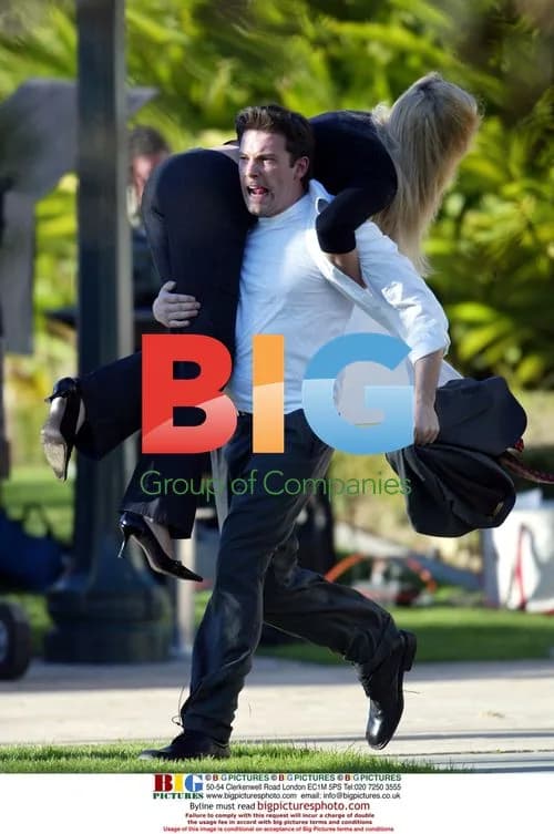 Ben Affleck and Rebecca Romaijn Stamos on "Man about Town" set