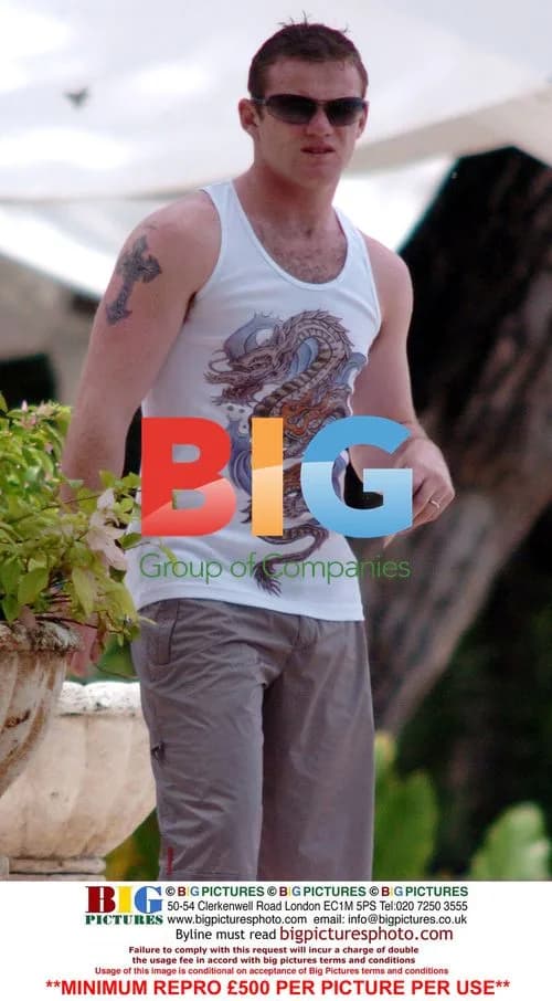 Wayne Rooney and Coleen Mcloughlin at Caribbean beach resort