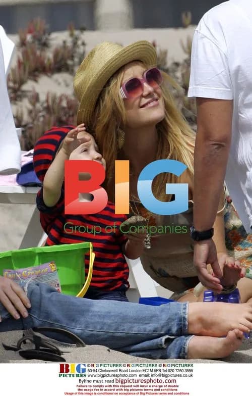 Kate Hudson with Son Ryder on Beach