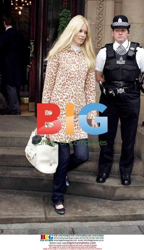 Claudia Schiffer Leaving Balmoral Hotel for Live8