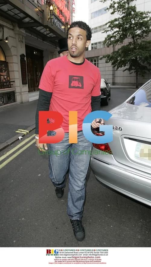 Singer Craig David at The Ivy Restaurant