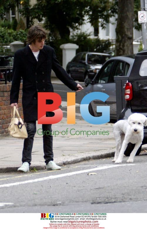 Sadie Frost's son Rafferty with dog