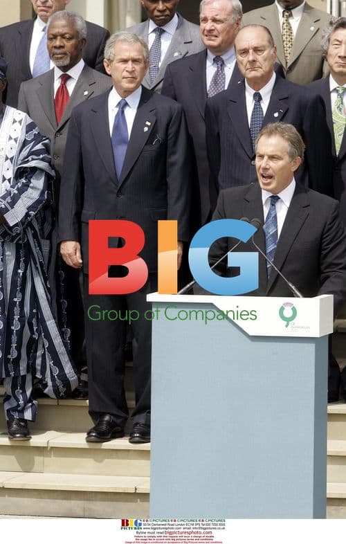 Tony Blair speaks at G8 summit