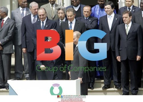 Putin and Bush at G8 summit in Gleneagles