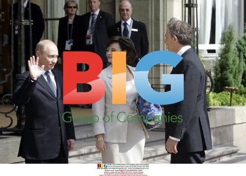 Putin, Cherie and Tony Blair at G8 Summit