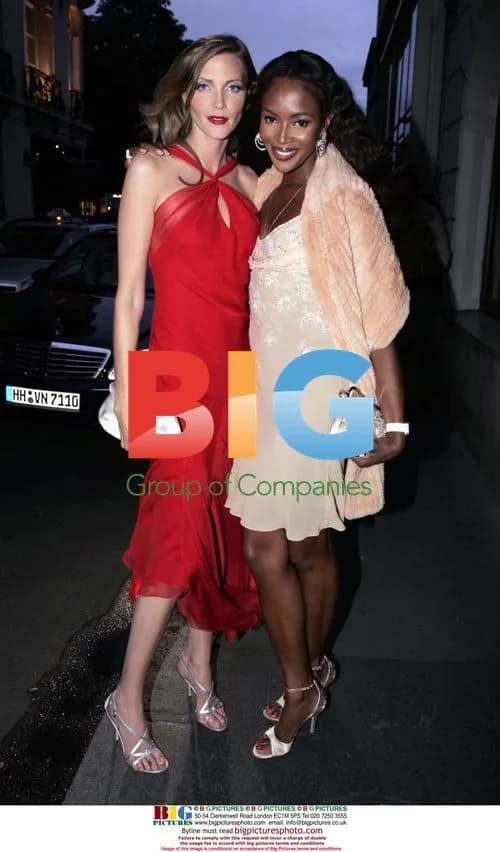 Naomi Campbell and Nadja Auermann at Dinner in Paris
