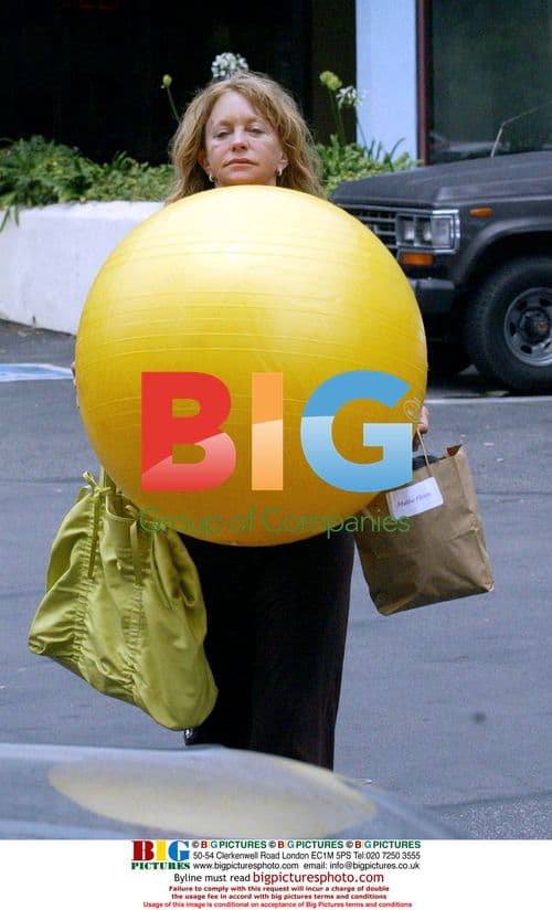 Goldie Hawn Carries Fitness Ball