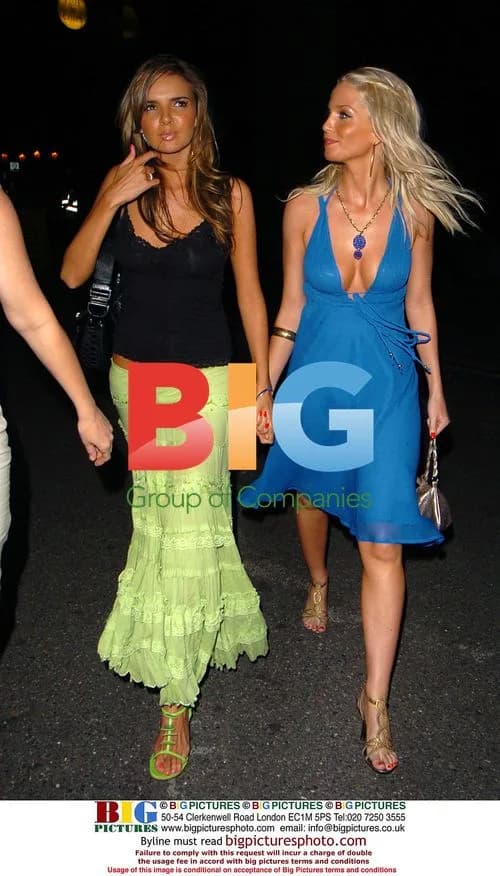 Girls Aloud Nadine Coyle and Sarah Harding at Michelle Heaton's Birthday
