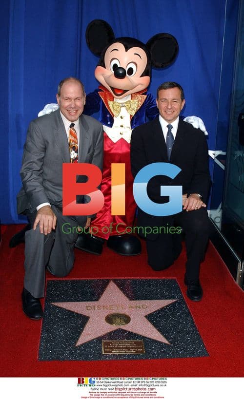 MICHAEL EISNER, ROBERT INGER and MICKEY MOUSE at Award Ceremony