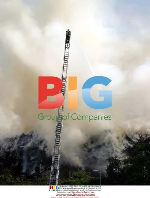 Fire at north London woodyard