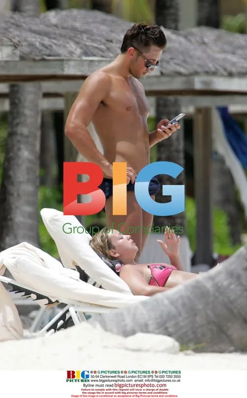 Singer Charlotte Church and rugby star Gavin Henson in Antigua